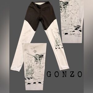 Custom Ralph Steadman “M for Mad” Devil’s Dictionary Artwork Leggings Sz M